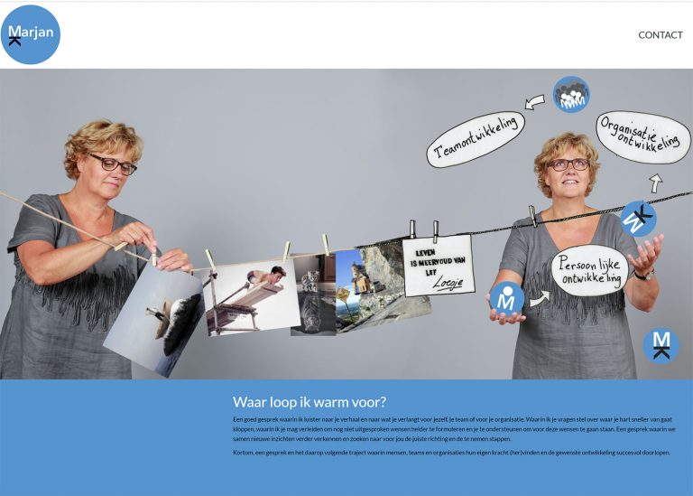 Schermafbeelding van de website van het Geboorteverhaal