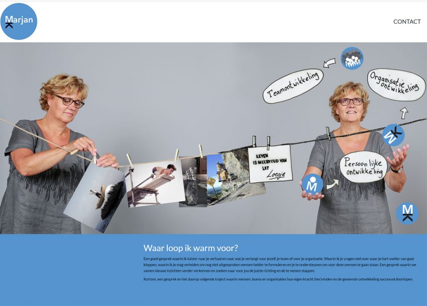 Schermafbeelding van de website van het Geboorteverhaal