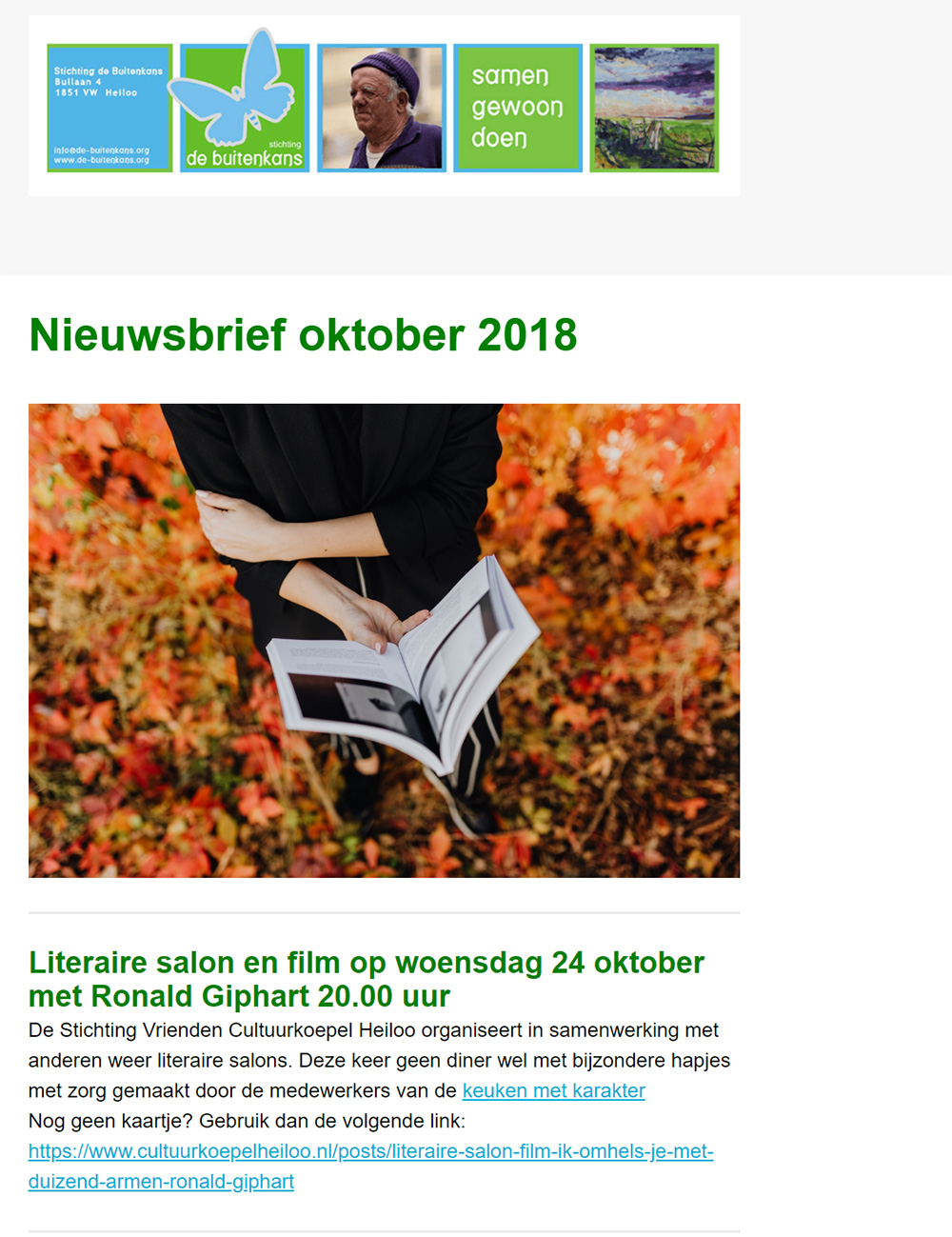Nieuwsbrief Buitenkans